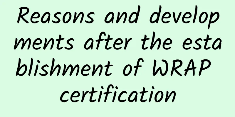Reasons and developments after the establishment of WRAP certification