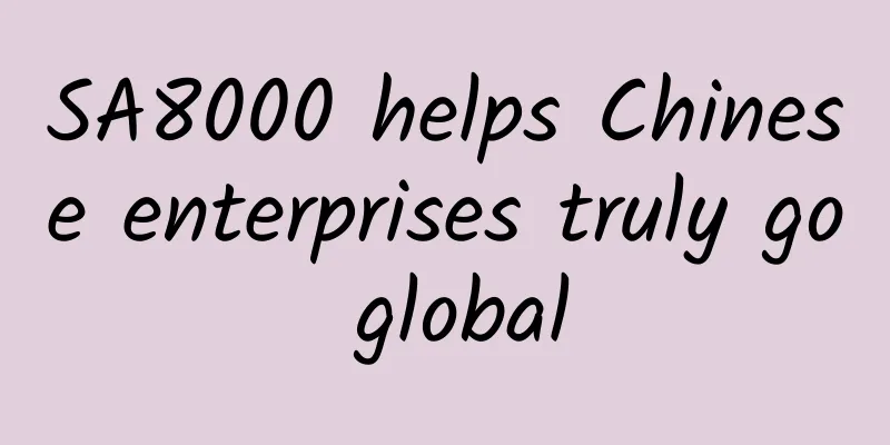 SA8000 helps Chinese enterprises truly go global