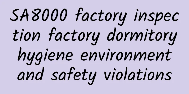 SA8000 factory inspection factory dormitory hygiene environment and safety violations
