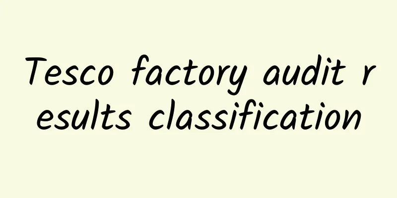 Tesco factory audit results classification