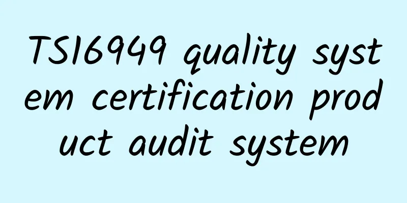 TS16949 quality system certification product audit system
