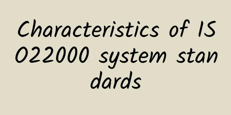 Characteristics of ISO22000 system standards