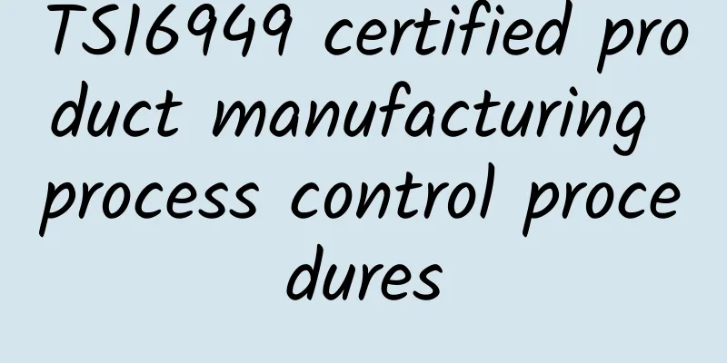TS16949 certified product manufacturing process control procedures