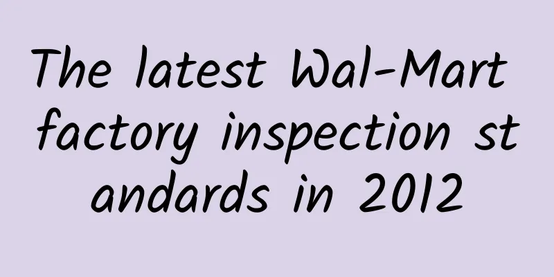 The latest Wal-Mart factory inspection standards in 2012