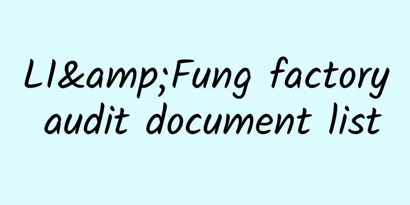 LI&Fung factory audit document list