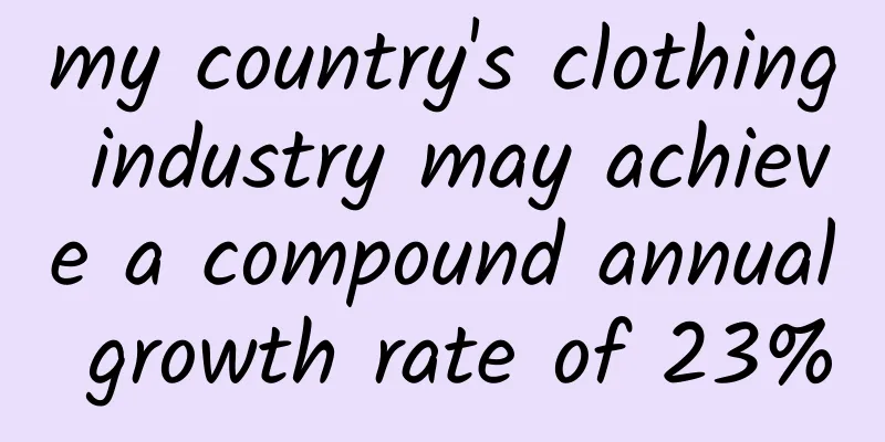 my country's clothing industry may achieve a compound annual growth rate of 23%