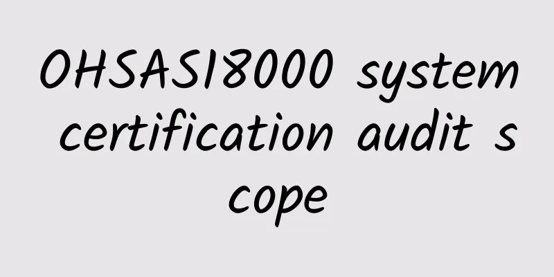 OHSAS18000 system certification audit scope