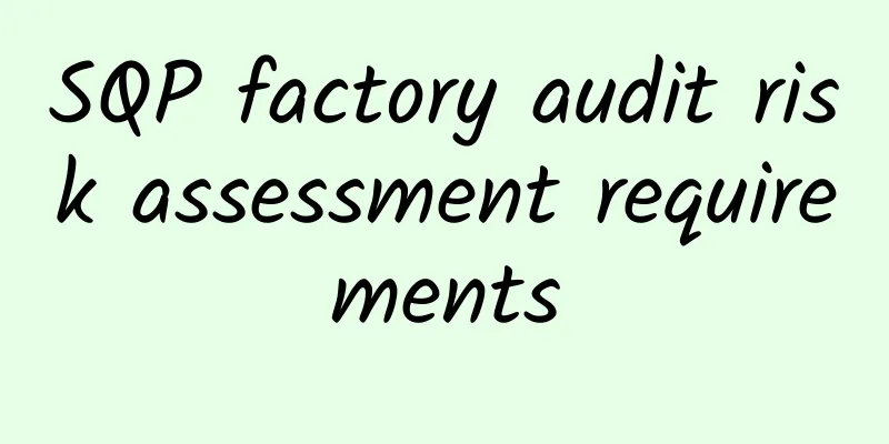 SQP factory audit risk assessment requirements