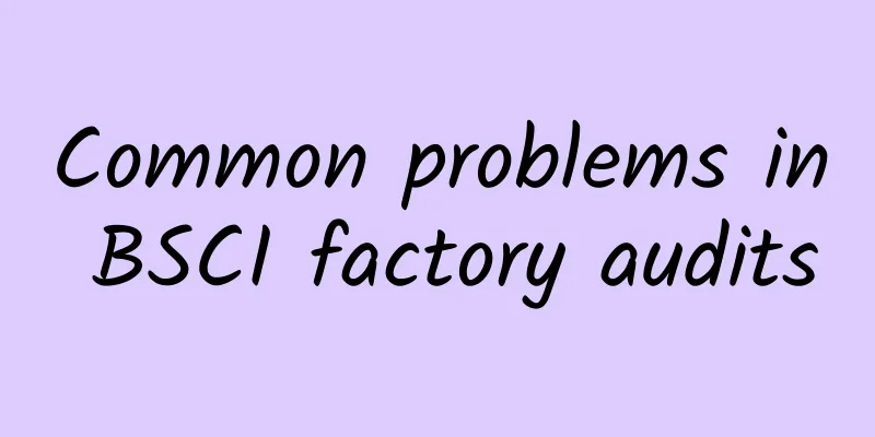 Common problems in BSCI factory audits