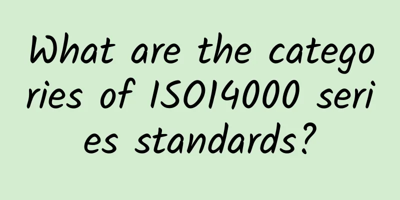 What are the categories of ISO14000 series standards?