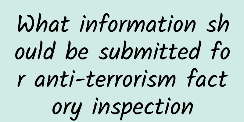 What information should be submitted for anti-terrorism factory inspection