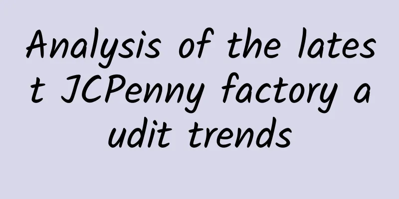 Analysis of the latest JCPenny factory audit trends