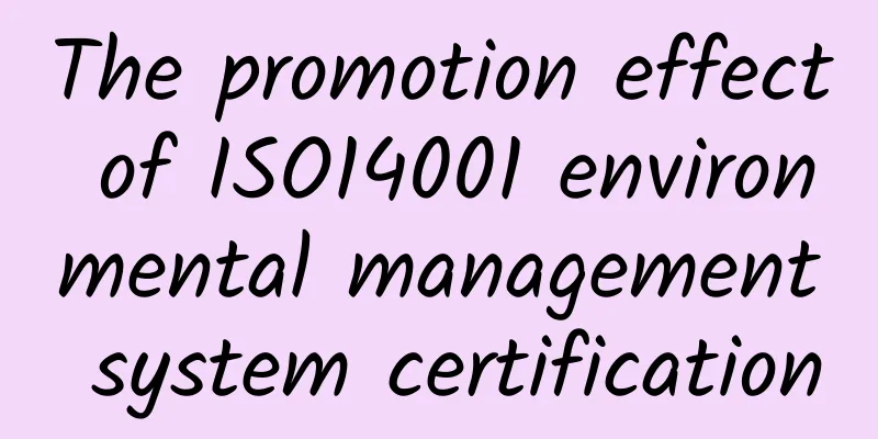 The promotion effect of ISO14001 environmental management system certification