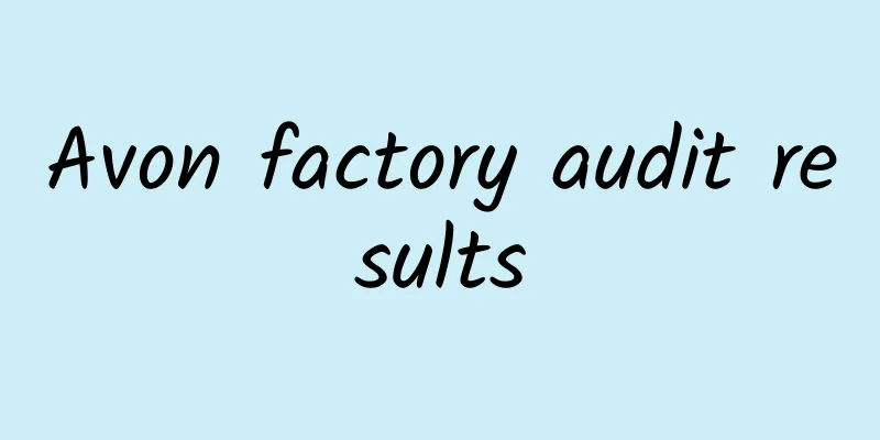 Avon factory audit results