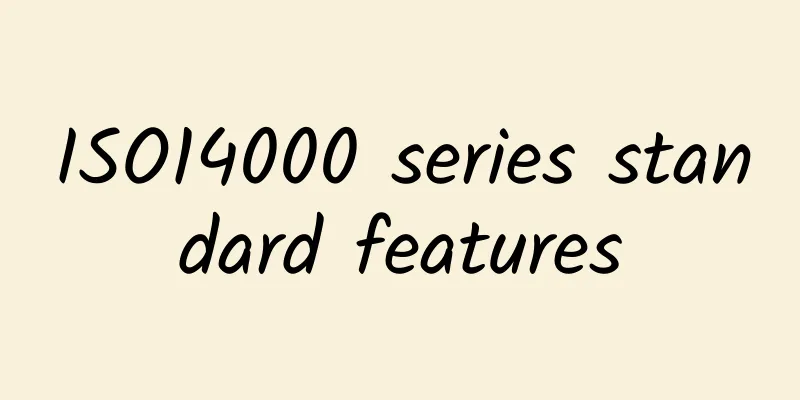 ISO14000 series standard features