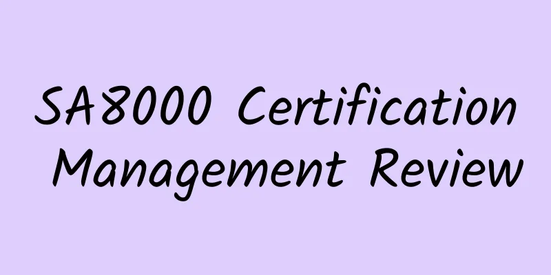 SA8000 Certification Management Review
