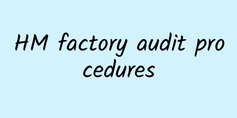 HM factory audit procedures
