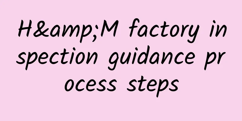 H&M factory inspection guidance process steps