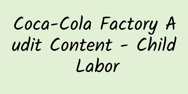 Coca-Cola Factory Audit Content - Child Labor