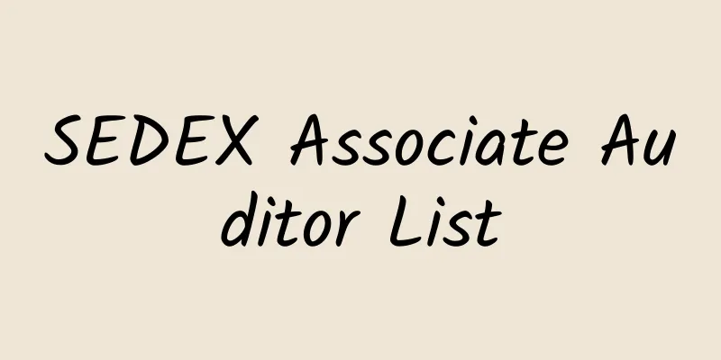 SEDEX Associate Auditor List