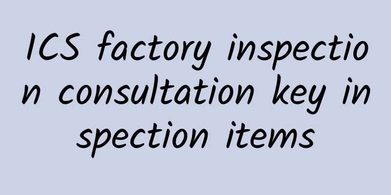 ICS factory inspection consultation key inspection items