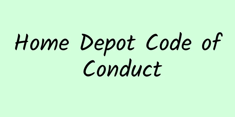 Home Depot Code of Conduct