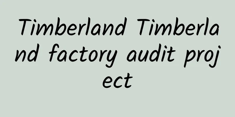 Timberland Timberland factory audit project