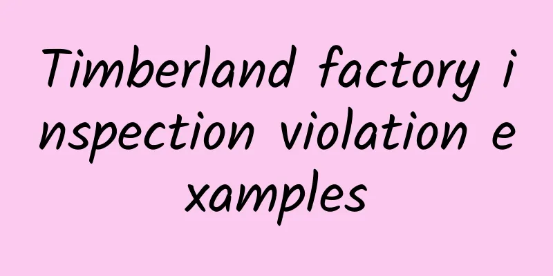 Timberland factory inspection violation examples