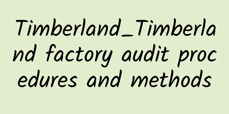 Timberland_Timberland factory audit procedures and methods