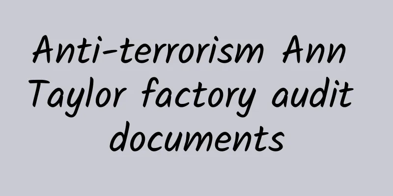 Anti-terrorism Ann Taylor factory audit documents