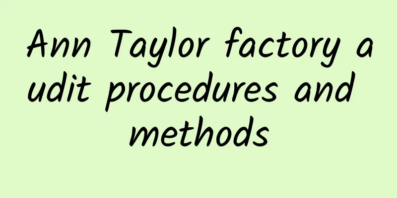 Ann Taylor factory audit procedures and methods