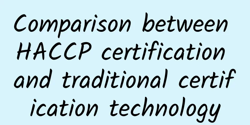 Comparison between HACCP certification and traditional certification technology