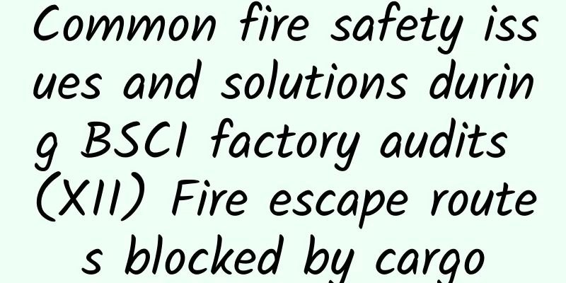 Common fire safety issues and solutions during BSCI factory audits (XII) Fire escape routes blocked by cargo